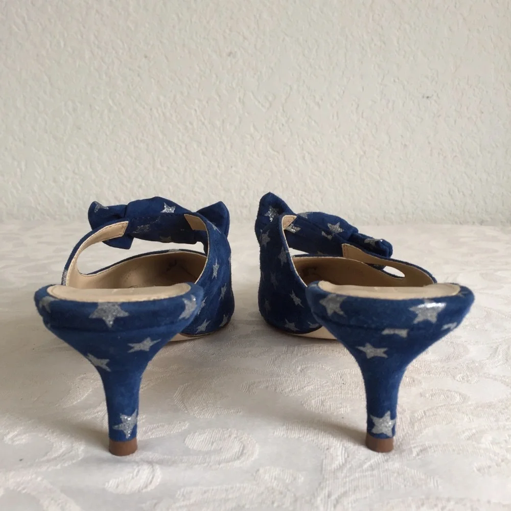 J. Crew glittery stars with bow sandals